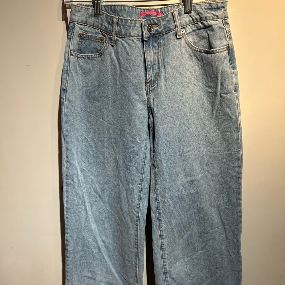Edikted Light Blue Wide-Leg Jeans